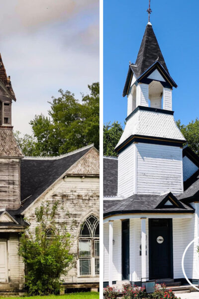The Bartlett First Presbyterian Church Before And After - BartlettScrets.com - Jennifer Tucker