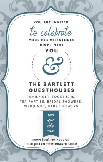 Celebrate with Us - Bartlett Guesthouses Brochure - BartlettSecrets.com